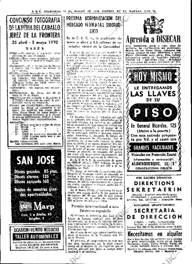 ABC MADRID 18-03-1970 página 72