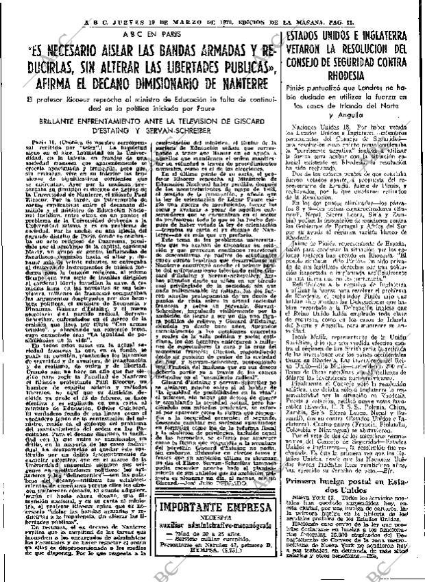 ABC MADRID 19-03-1970 página 31
