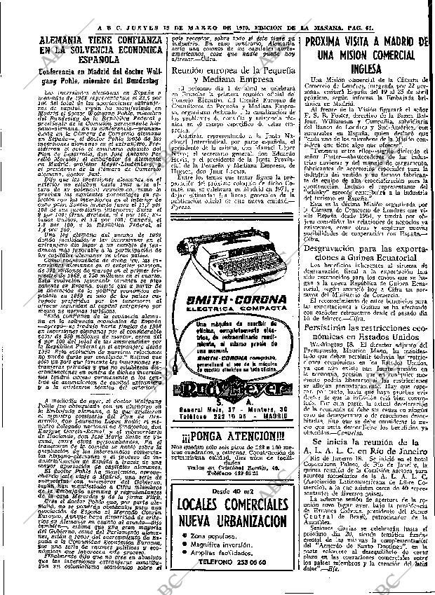 ABC MADRID 19-03-1970 página 61