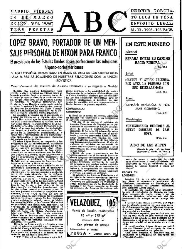 ABC MADRID 20-03-1970 página 25
