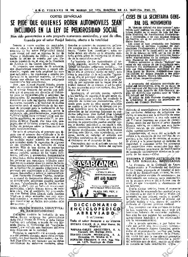 ABC MADRID 20-03-1970 página 27