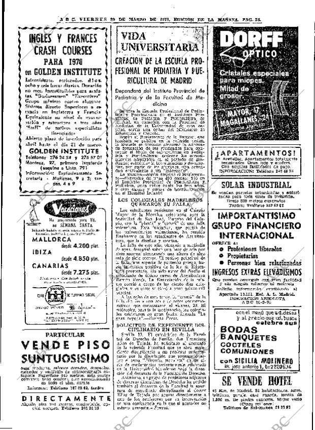 ABC MADRID 20-03-1970 página 28