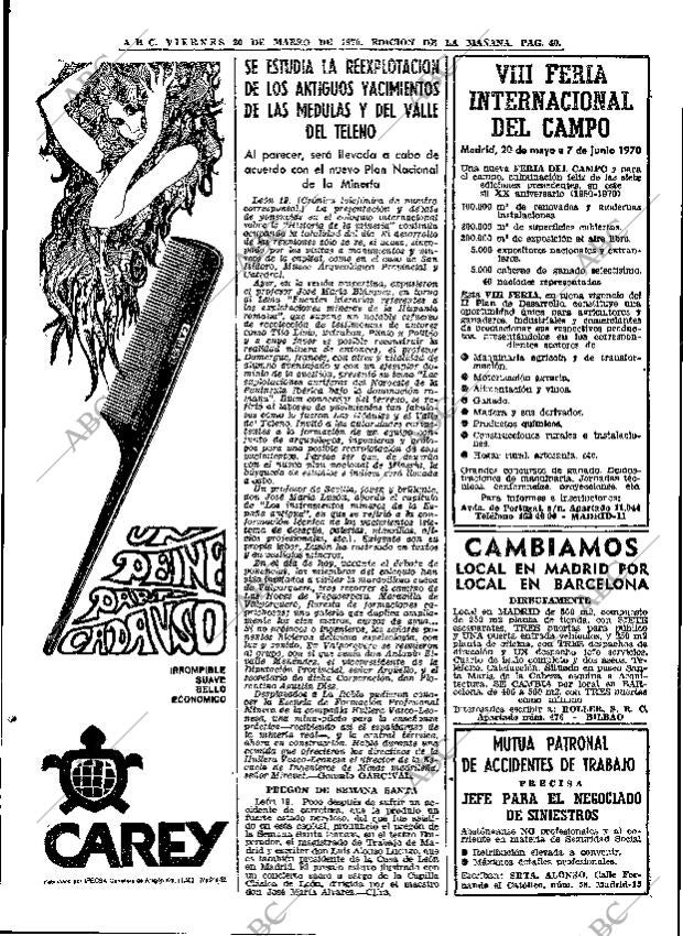 ABC MADRID 20-03-1970 página 40