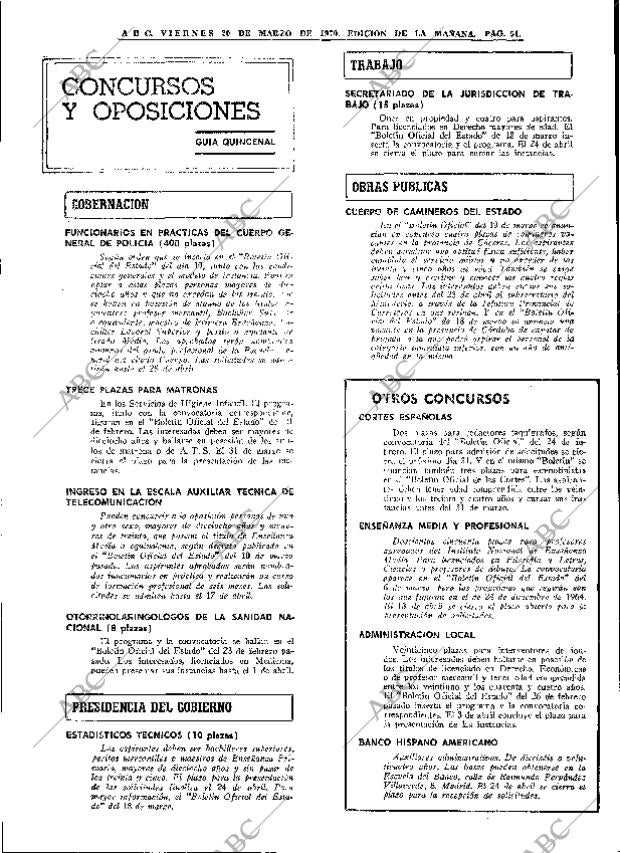 ABC MADRID 20-03-1970 página 51