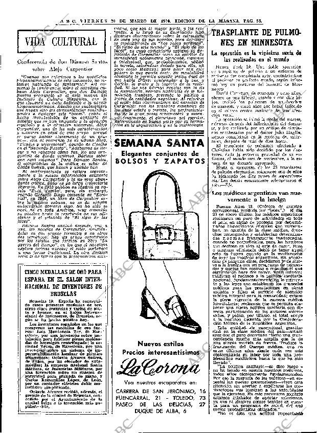 ABC MADRID 20-03-1970 página 53