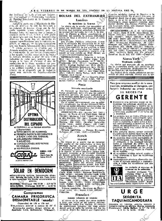 ABC MADRID 20-03-1970 página 64