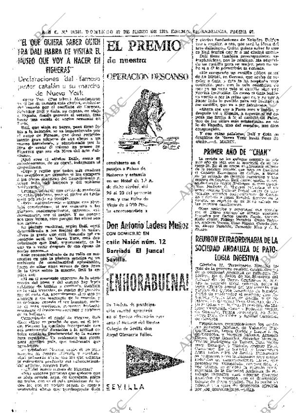 ABC SEVILLA 22-03-1970 página 67