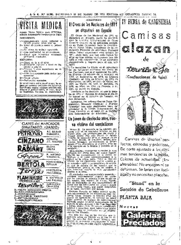 ABC SEVILLA 22-03-1970 página 74