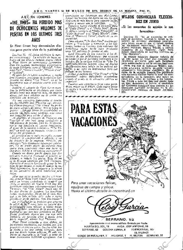 ABC MADRID 24-03-1970 página 21