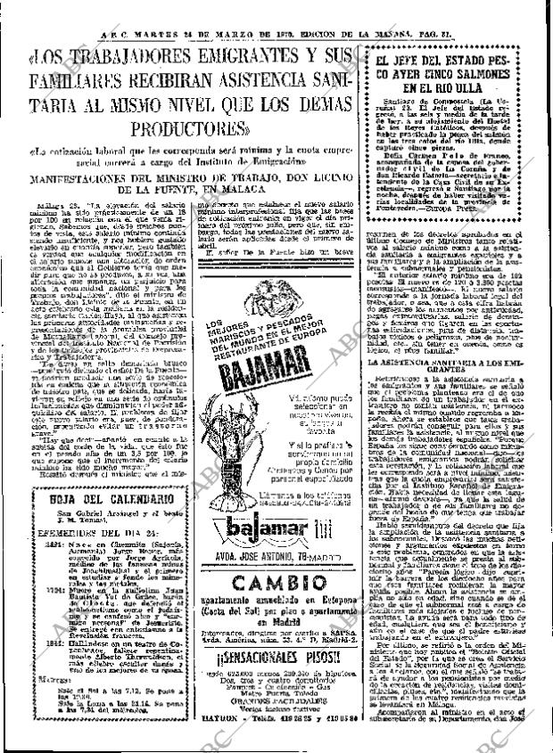 ABC MADRID 24-03-1970 página 31