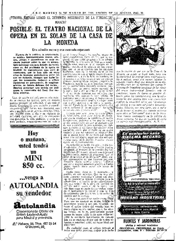 ABC MADRID 24-03-1970 página 70