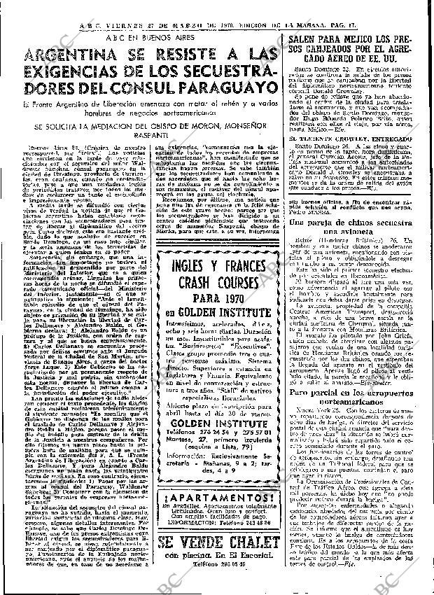 ABC MADRID 27-03-1970 página 17