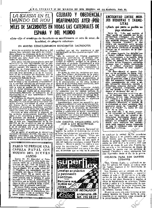 ABC MADRID 27-03-1970 página 23