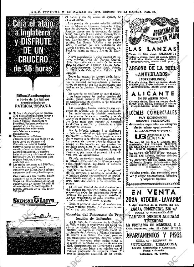 ABC MADRID 27-03-1970 página 36