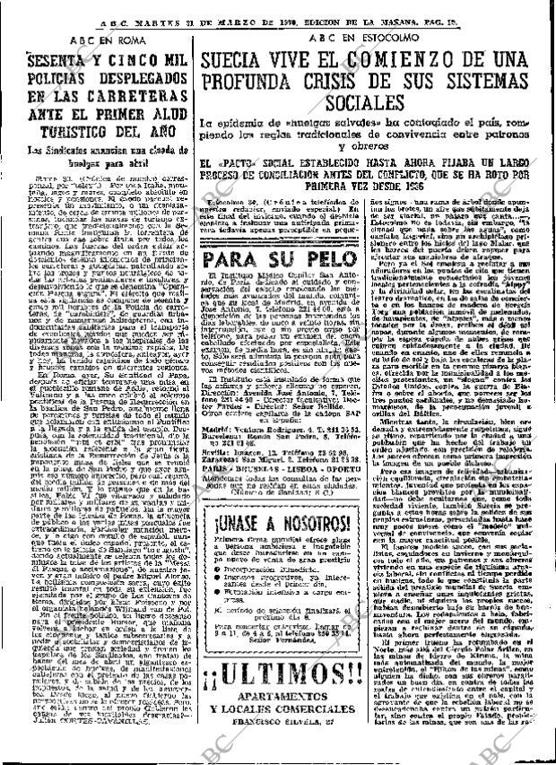 ABC MADRID 31-03-1970 página 19