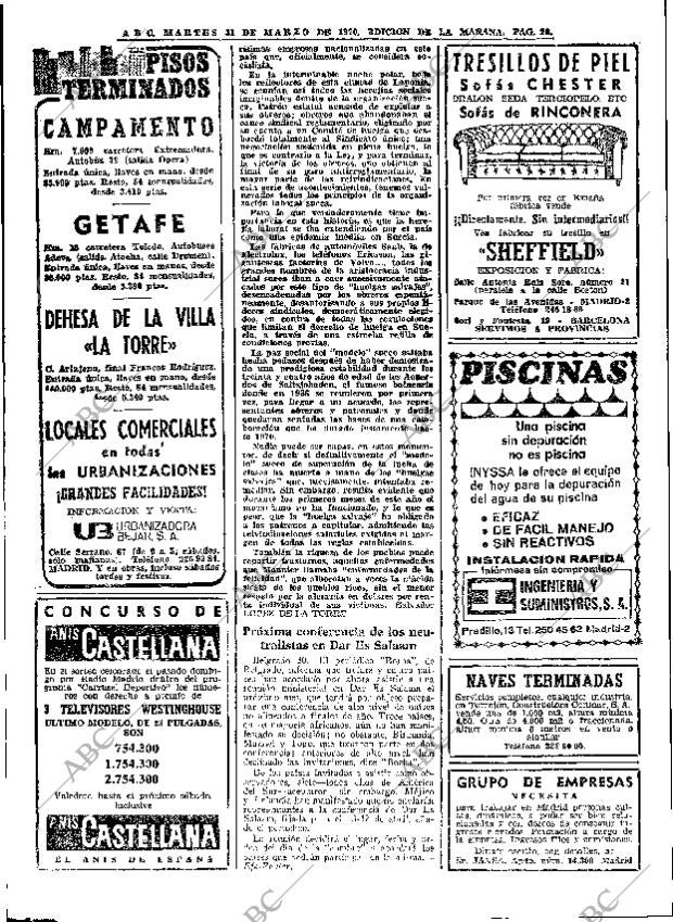 ABC MADRID 31-03-1970 página 20