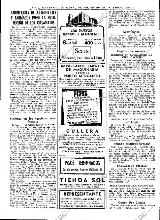 ABC MADRID 31-03-1970 página 37