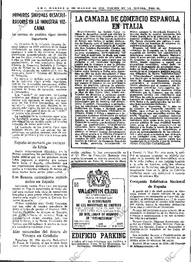 ABC MADRID 31-03-1970 página 43
