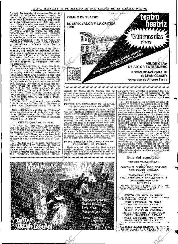 ABC MADRID 31-03-1970 página 65