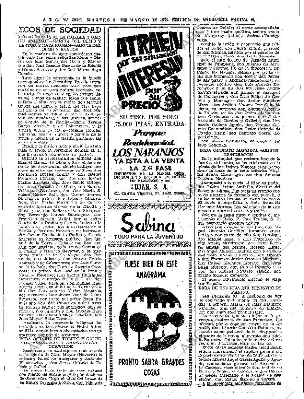 ABC SEVILLA 31-03-1970 página 49