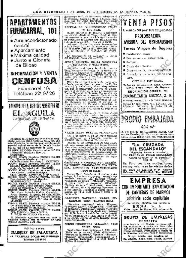 ABC MADRID 01-04-1970 página 74