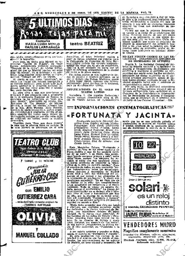 ABC MADRID 08-04-1970 página 74