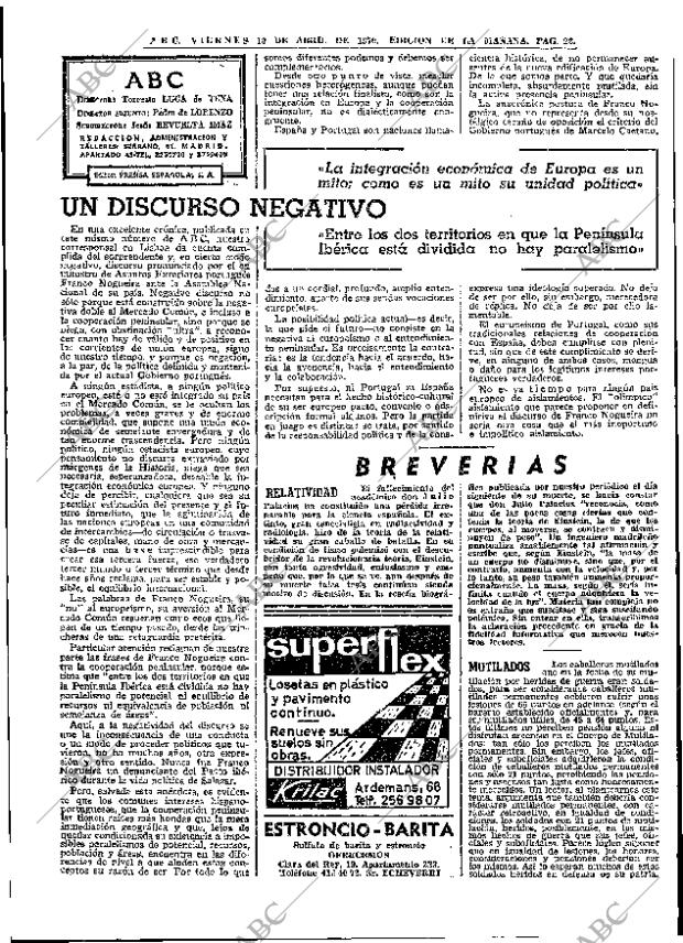 ABC MADRID 10-04-1970 página 22