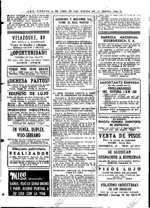 ABC MADRID 10-04-1970 página 72