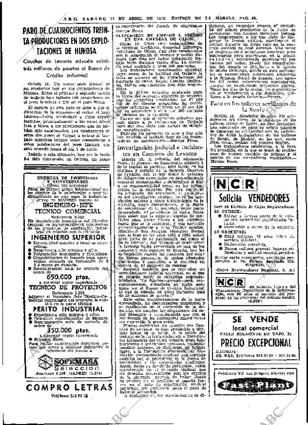 ABC MADRID 11-04-1970 página 44