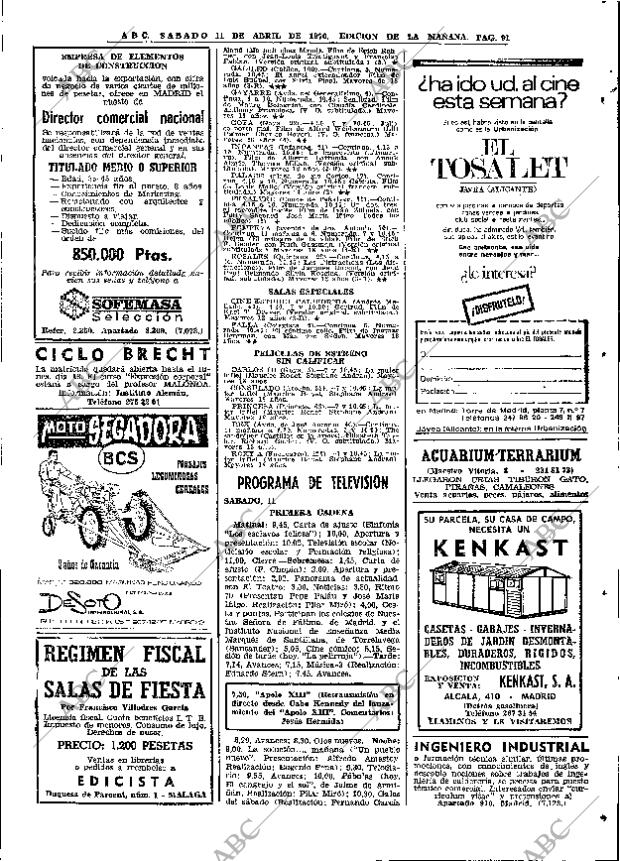 ABC MADRID 11-04-1970 página 91