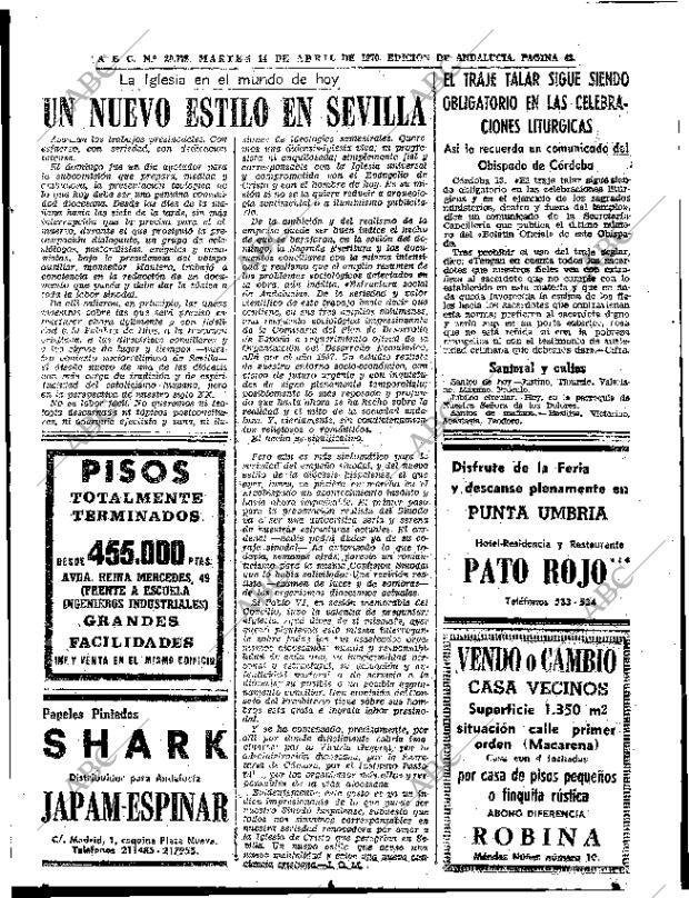 ABC SEVILLA 14-04-1970 página 41