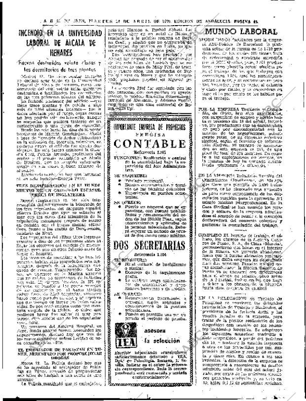 ABC SEVILLA 14-04-1970 página 43