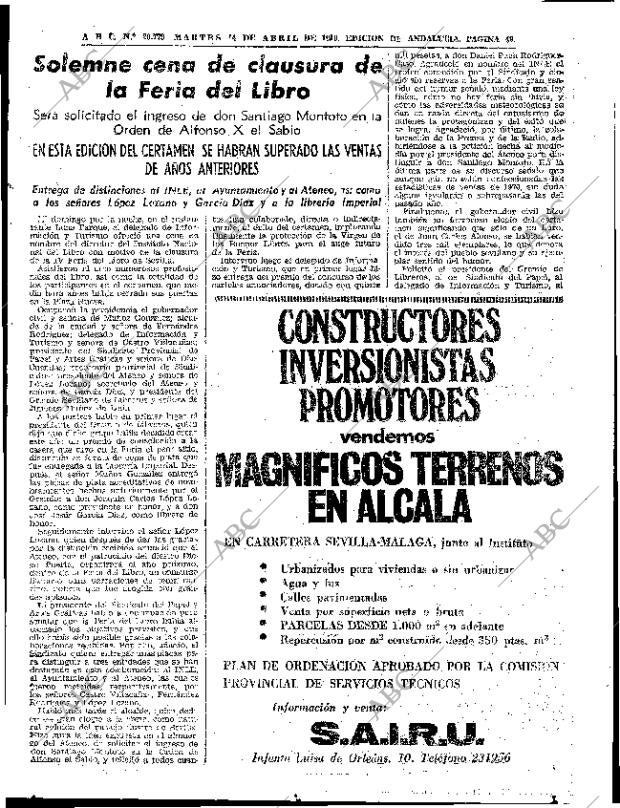 ABC SEVILLA 14-04-1970 página 47