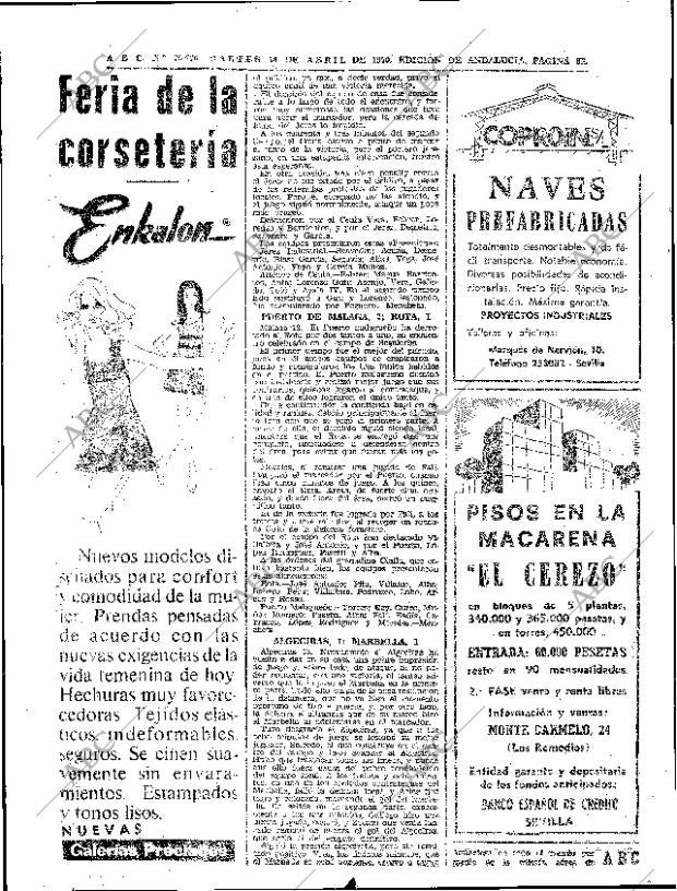ABC SEVILLA 14-04-1970 página 66