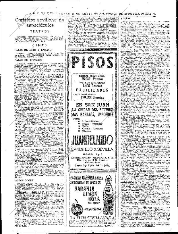 ABC SEVILLA 14-04-1970 página 74