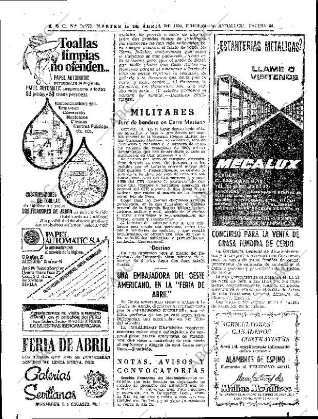 ABC SEVILLA 14-04-1970 página 82