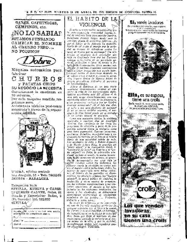 ABC SEVILLA 14-04-1970 página 92