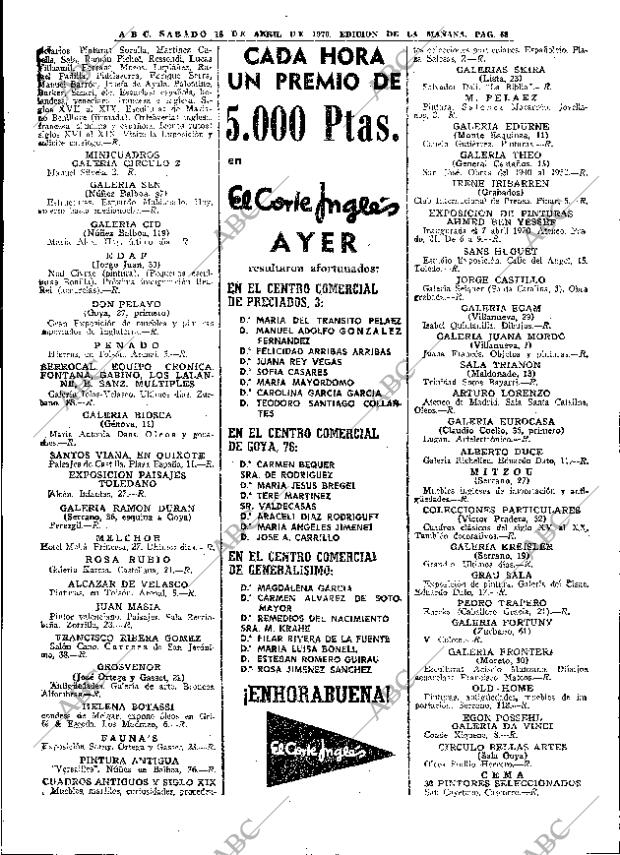 ABC MADRID 18-04-1970 página 68