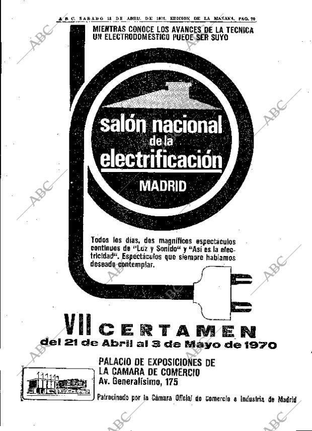 ABC MADRID 18-04-1970 página 70