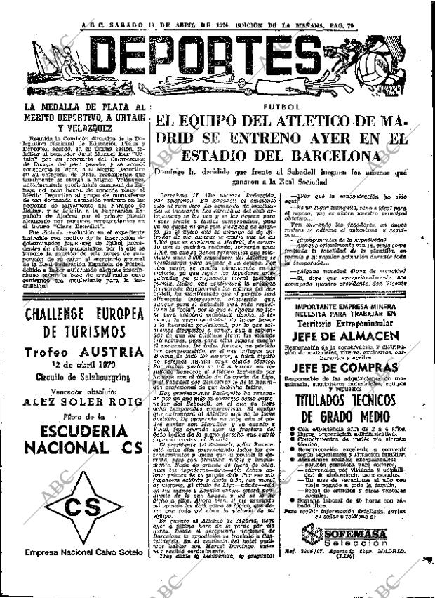 ABC MADRID 18-04-1970 página 79
