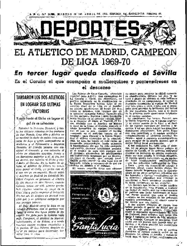 ABC SEVILLA 21-04-1970 página 67