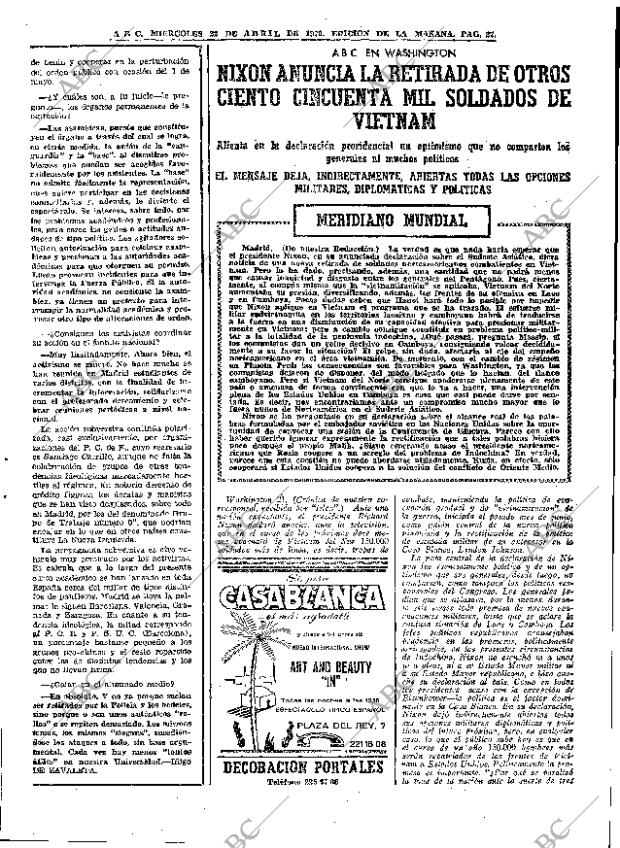 ABC MADRID 22-04-1970 página 27