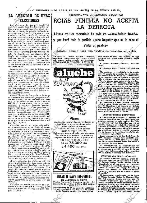 ABC MADRID 22-04-1970 página 31