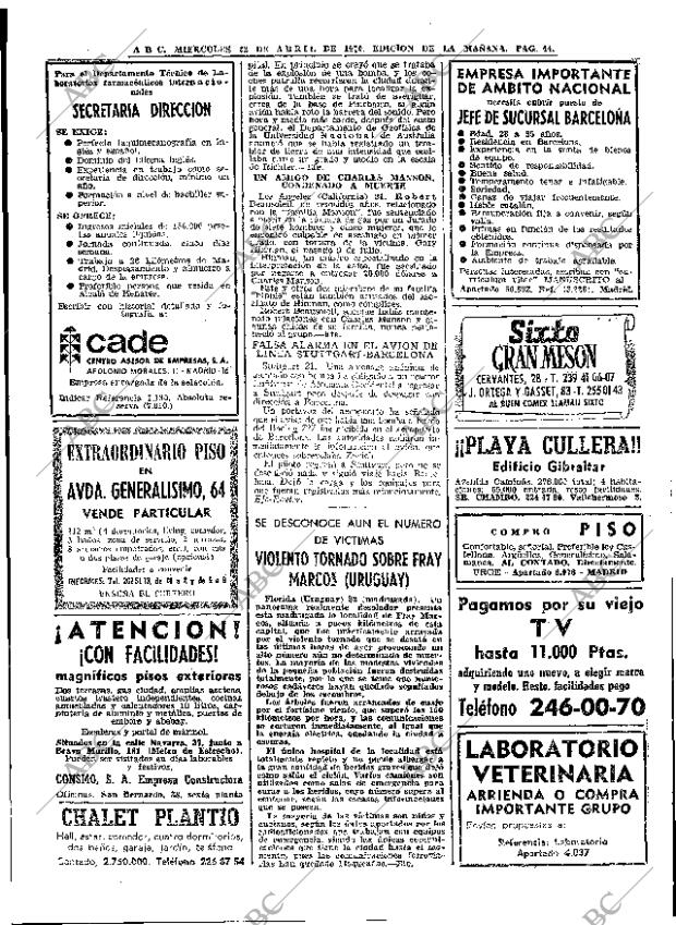 ABC MADRID 22-04-1970 página 44