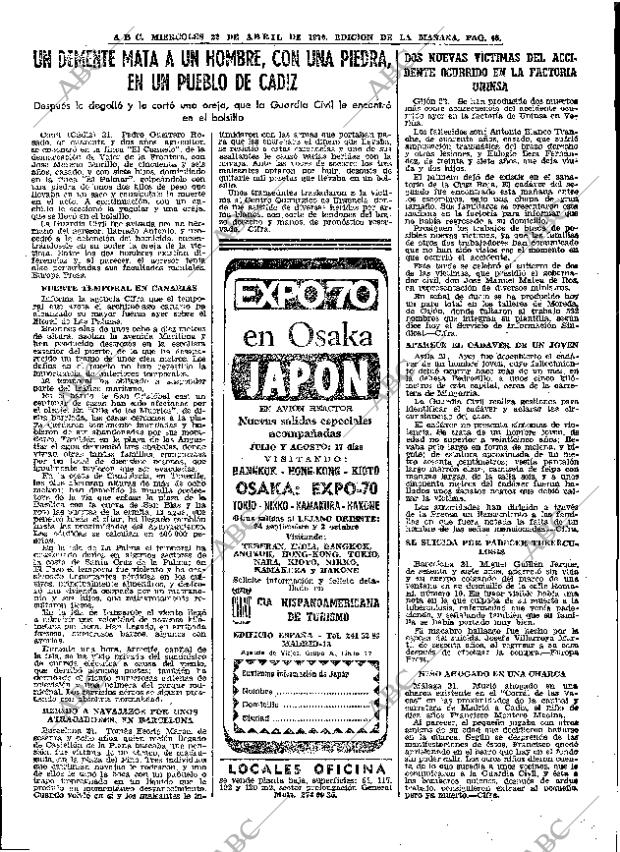 ABC MADRID 22-04-1970 página 45