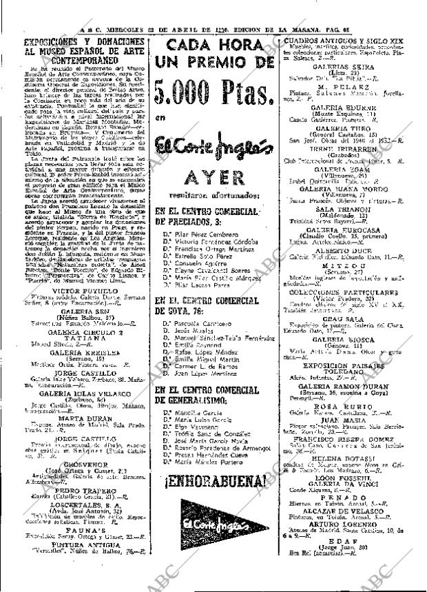 ABC MADRID 22-04-1970 página 66