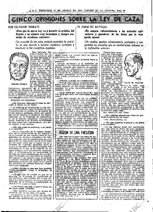 ABC MADRID 22-04-1970 página 77