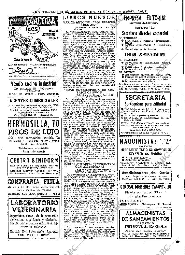 ABC MADRID 22-04-1970 página 87