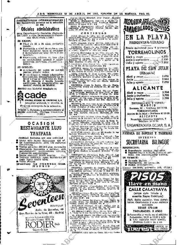 ABC MADRID 22-04-1970 página 96