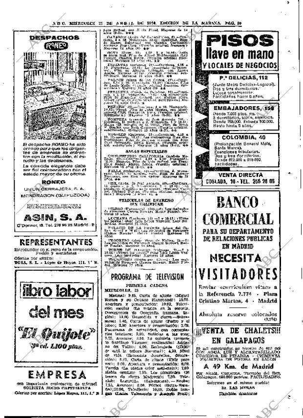 ABC MADRID 22-04-1970 página 99